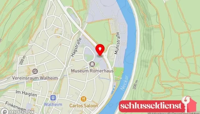 Karte von Walter Fröhlcke Schlosserei Schlüsseldienst, Metallwerkstatt in Walheim