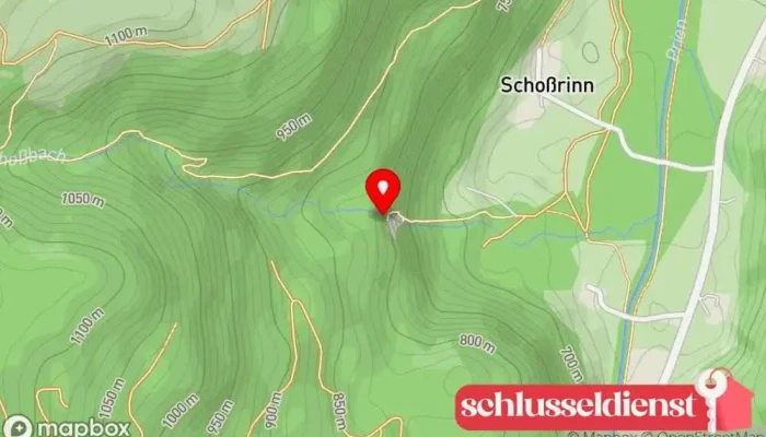 Karte von Wasserfall Schoßrinn Sehenswürdigkeit in Deutschland