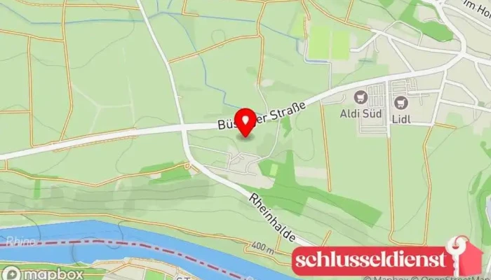 Karte von Weingut Schloss Rheinburg Weinkellerei in Gailingen am Hochrhein