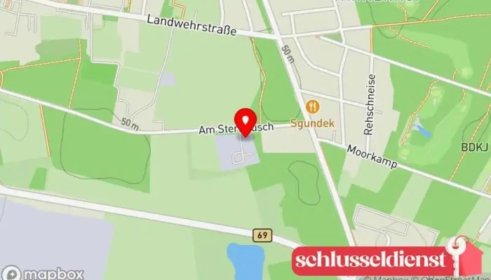 Karte von Weme-metall GmbH & Co. KG Metallbauunternehmen, Metallverarbeitungsunternehmen, Metallwarenhändler in Vechta