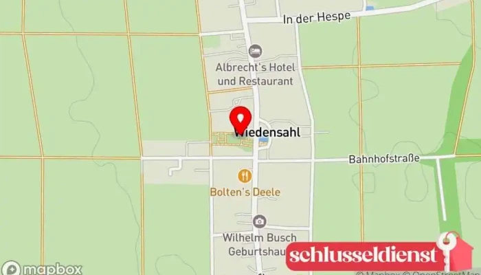 Karte von Wiedensahler Friedhof Friedhof in Deutschland