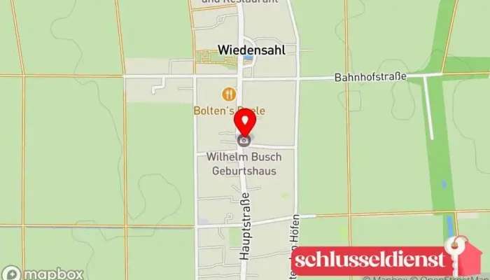 Karte von Wilhelm Busch Land Wiedensahl: Geburtshaus Museum in Wiedensahl
