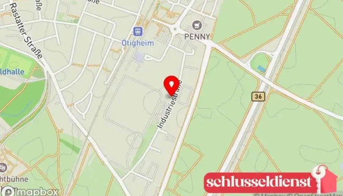 Karte von WISAG Produktionsservice GmbH Geschäftsstelle in Ötigheim