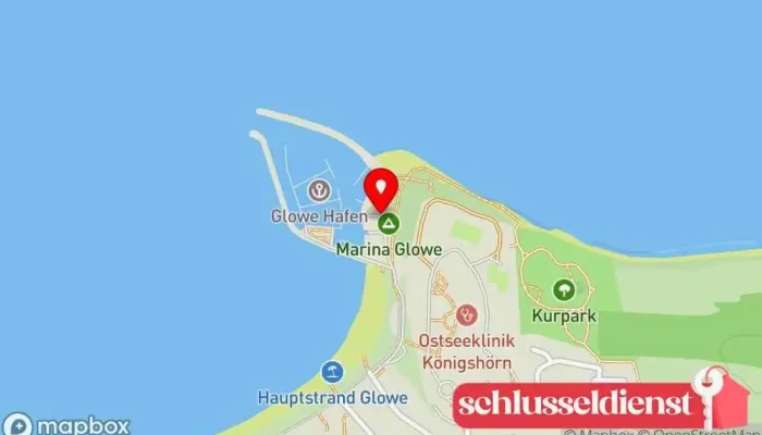 Karte von Wohnmobilstellplatz Hafen Glowe Campingplatz in Glowe
