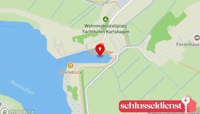 Karte von Yacht- und Fischereihafen Karlshagen Jachthafen in Karlshagen