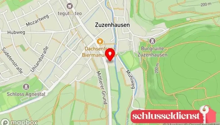 Karte von ZAK Metall GmbH Bauunternehmen, Metallwerkstatt, Metallwarenhersteller in Zuzenhausen