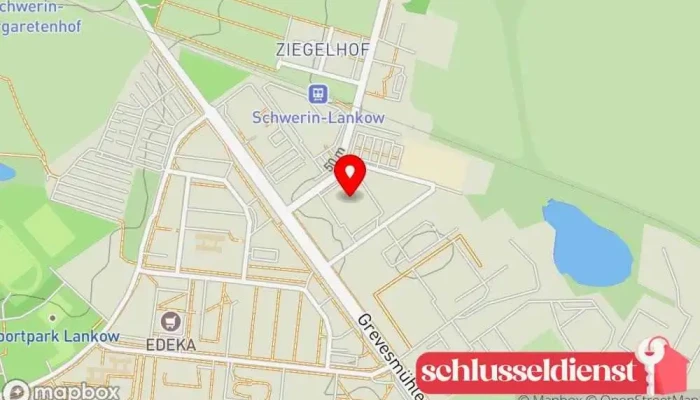 Karte von Zaunfabrik-MV - Müller Metallbau Schwerin Metallbauunternehmen in Schwerin