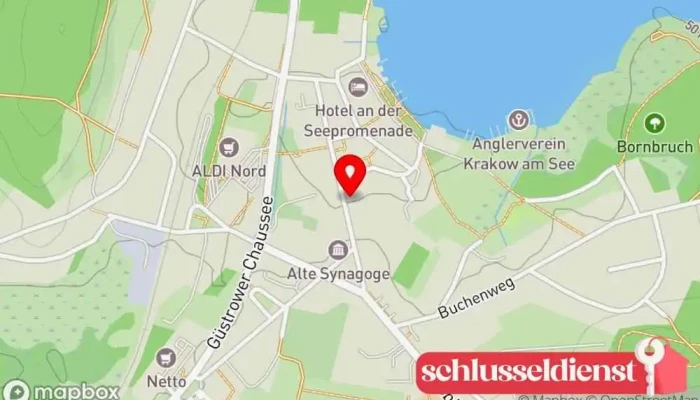 Karte von Zirzow Baumarkt in Krakow am See